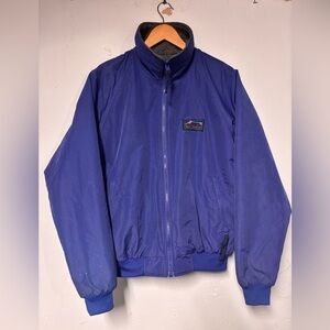 Vintage 90s Distressed Mens Misty Mountain Blue Purple Windbreaker Jacket Small